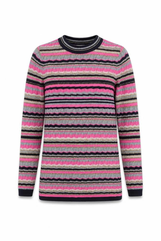 ASOS Women’s Multicoloured Stripe Long Sleeve Crew Neck Knit Jumper Size 8
