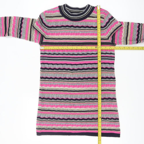 ASOS Women’s Multicoloured Stripe Long Sleeve Crew Neck Knit Jumper Size 8