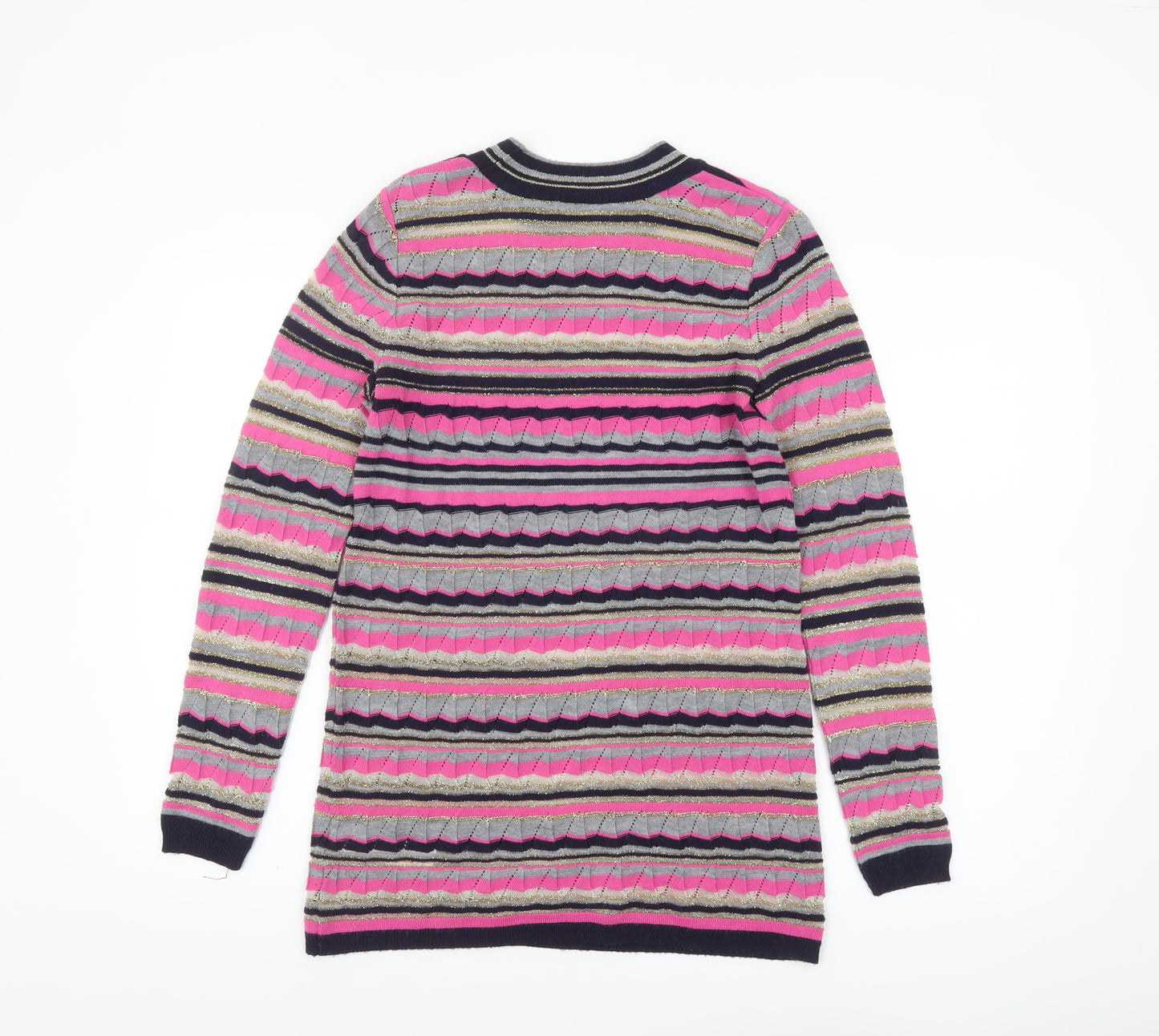 ASOS Women’s Multicoloured Stripe Long Sleeve Crew Neck Knit Jumper Size 8