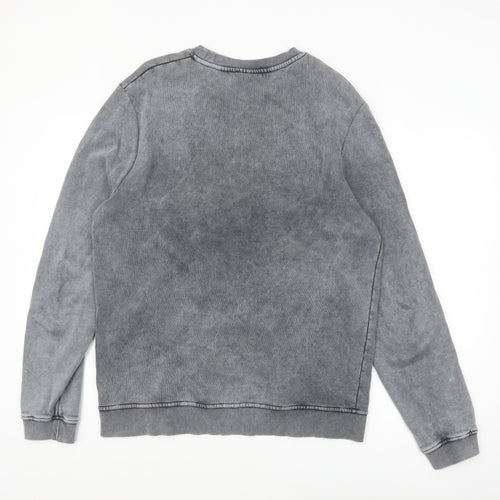 ASOS DESIGN Men's Grey Illinois USA Logo Crew Neck Sweatshirt M