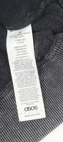 ASOS DESIGN Men's Grey Illinois USA Logo Crew Neck Sweatshirt M