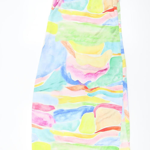 ASOS DESIGN Women's Multicoloured Size 4 Long Slip Dress