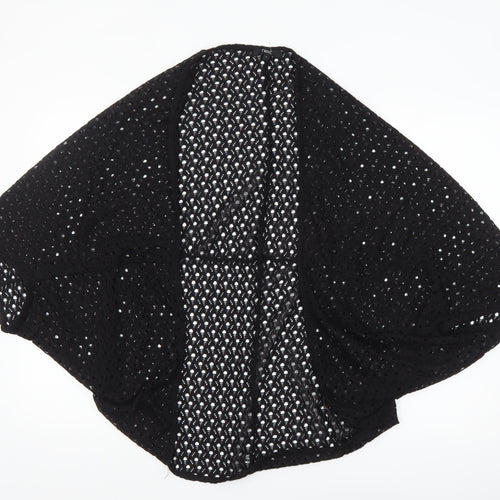 Next Women’s Black Crochet Beach Cover Up Size S Lightweight Polyester