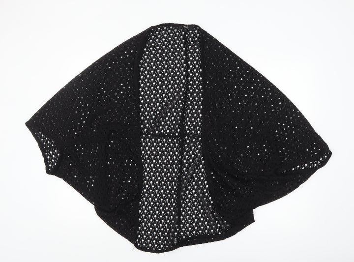 Next Women’s Black Crochet Beach Cover Up Size S Lightweight Polyester