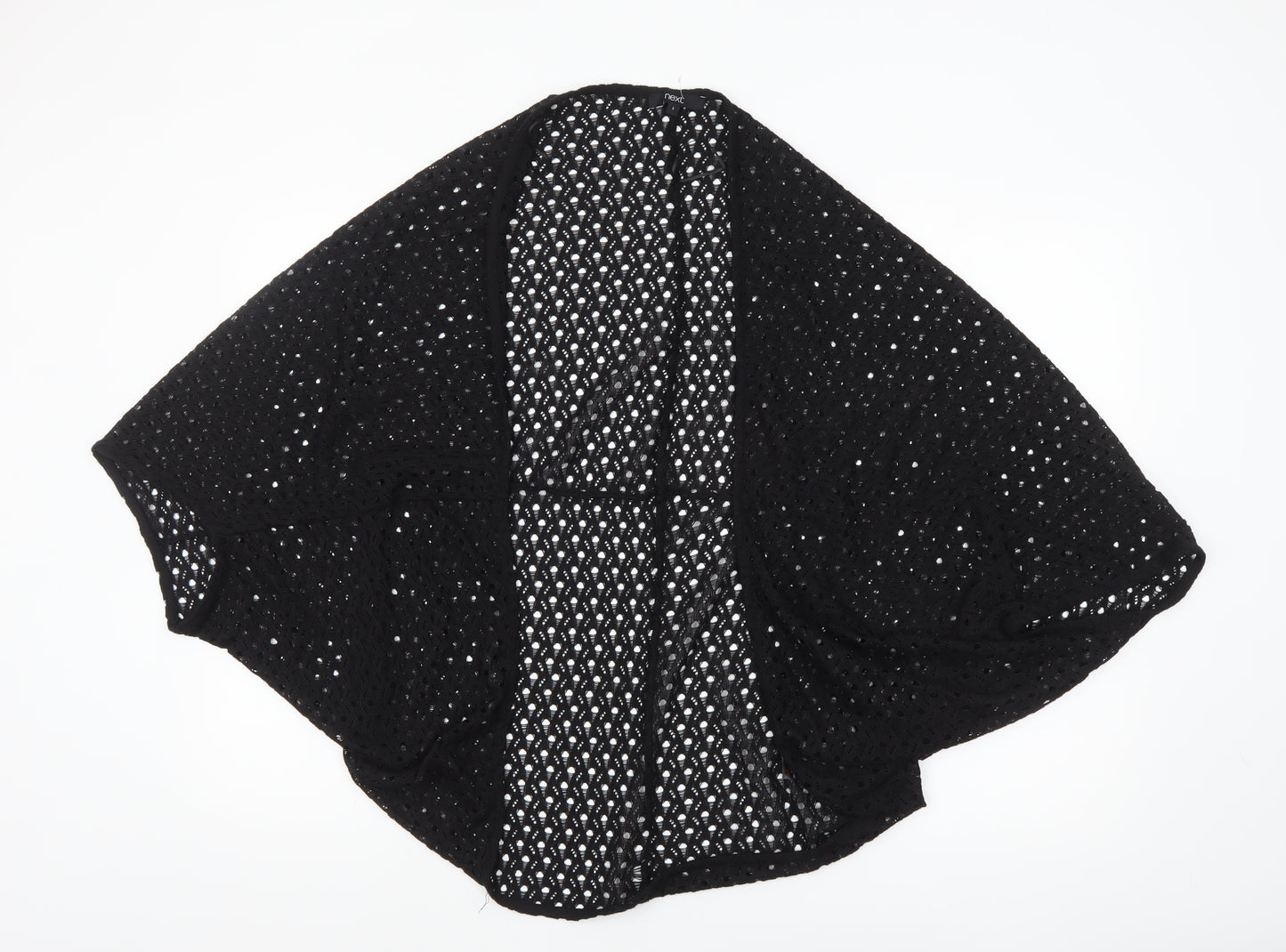 Next Women’s Black Crochet Beach Cover Up Size S Lightweight Polyester