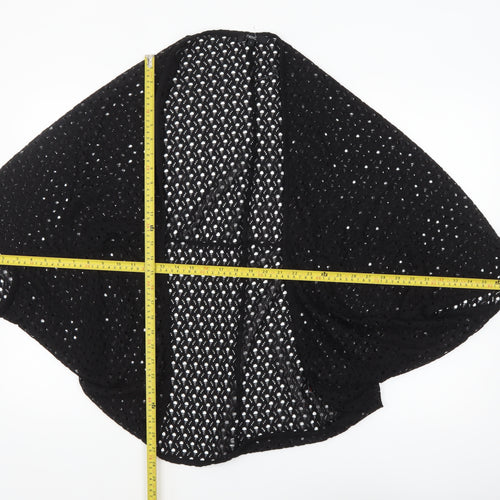 Next Women’s Black Crochet Beach Cover Up Size S Lightweight Polyester