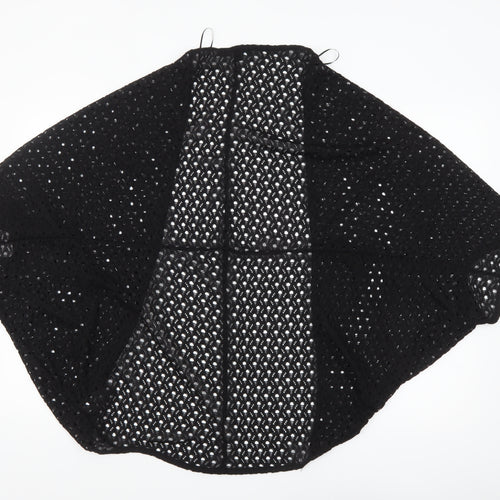 Next Women’s Black Crochet Beach Cover Up Size S Lightweight Polyester