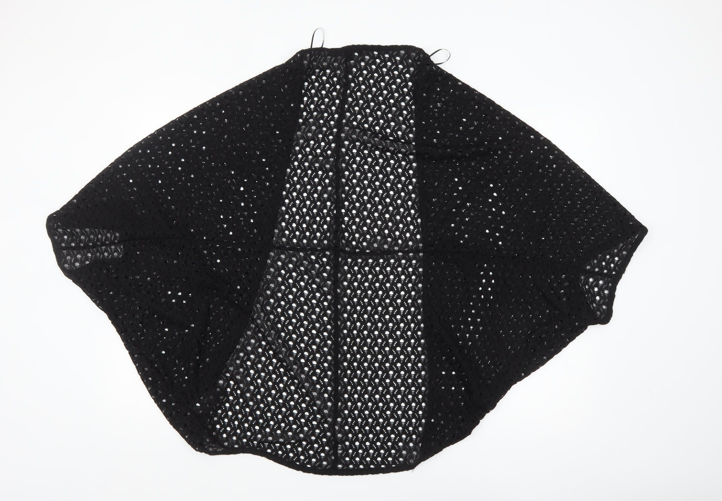 Next Women’s Black Crochet Beach Cover Up Size S Lightweight Polyester