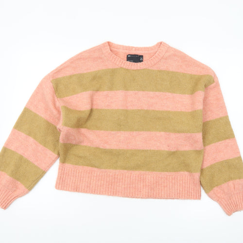 ASOS Women’s Multicoloured Striped Knit Crew Neck Pullover Jumper Size 4
