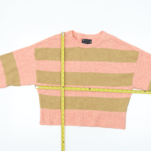 ASOS Women’s Multicoloured Striped Knit Crew Neck Pullover Jumper Size 4