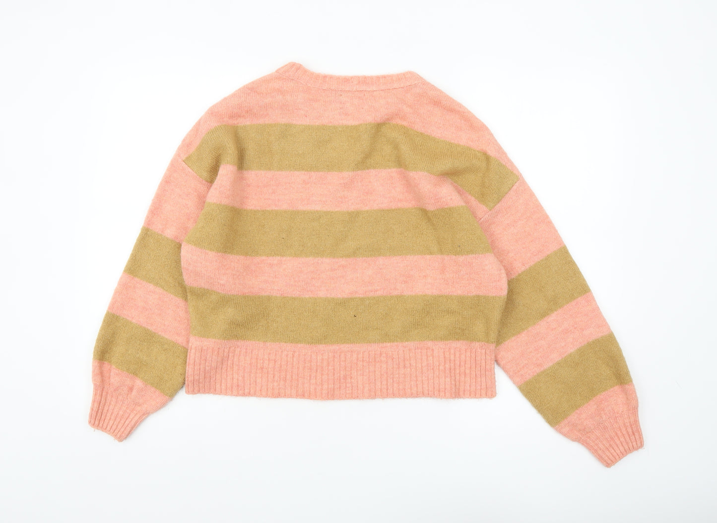 ASOS Women’s Multicoloured Striped Knit Crew Neck Pullover Jumper Size 4