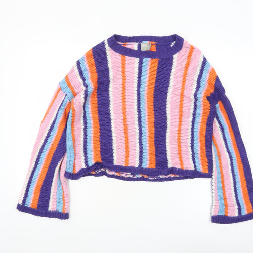 ASOS Women’s Multicoloured Striped Knit Jumper UK 10 Acrylic
