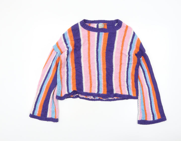 ASOS Women’s Multicoloured Striped Knit Jumper UK 10 Acrylic