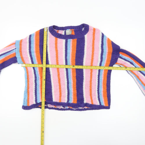 ASOS Women’s Multicoloured Striped Knit Jumper UK 10 Acrylic