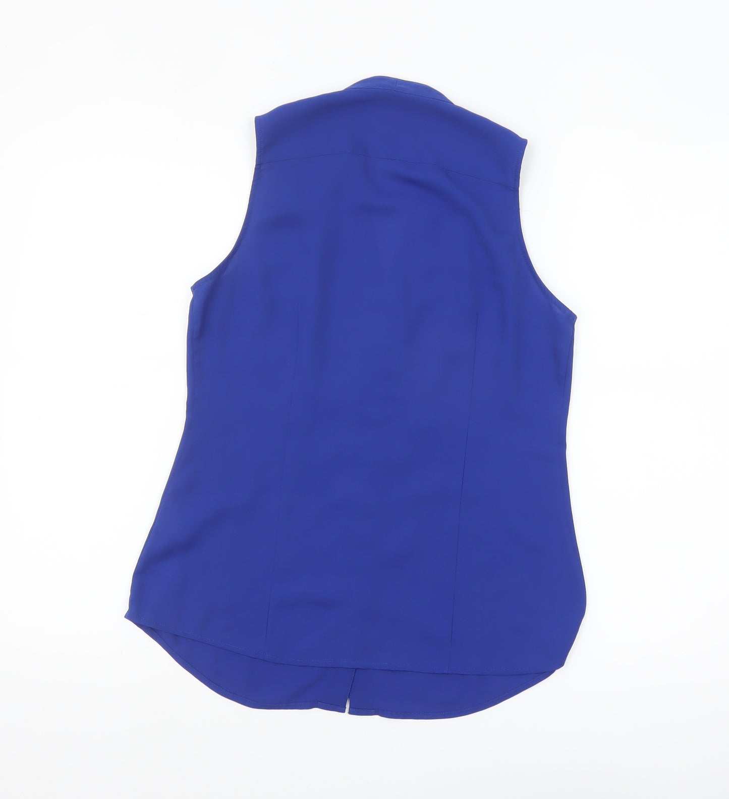 Banana Republic Women's Blue Sleeveless Button Blouse Size 2