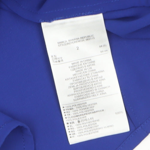 Banana Republic Women's Blue Sleeveless Button Blouse Size 2