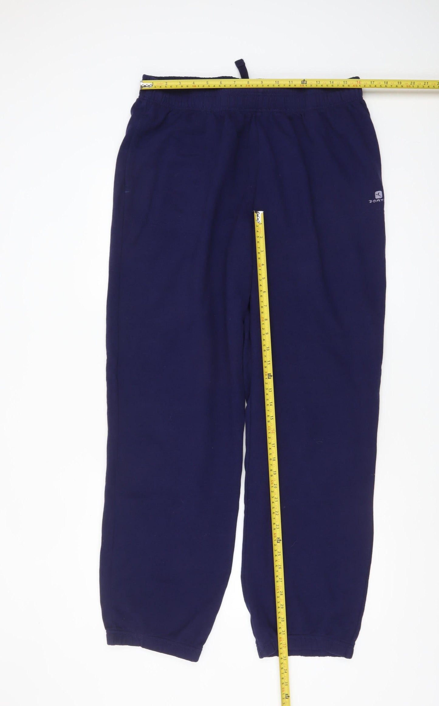 Decathlon Men's Blue 2XL Fleece Sweatpants with Elastic Waist