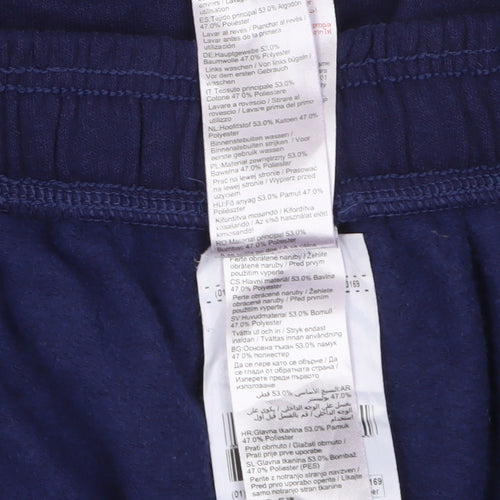Decathlon Men's Blue 2XL Fleece Sweatpants with Elastic Waist
