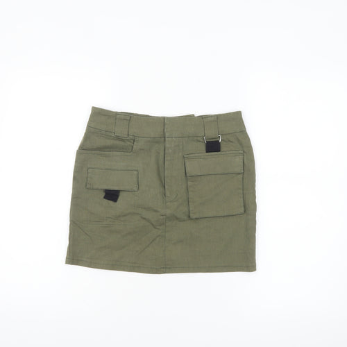 Fashion Nova Womens Green Cargo Short Skirt M Utility Style