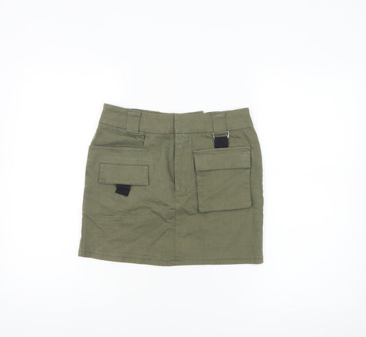 Fashion Nova Womens Green Cargo Short Skirt M Utility Style