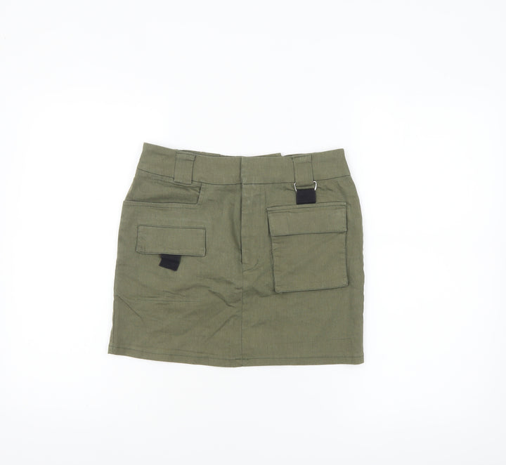Fashion Nova Womens Green Cargo Short Skirt M Utility Style