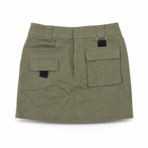 Fashion Nova Womens Green Cargo Short Skirt M Utility Style