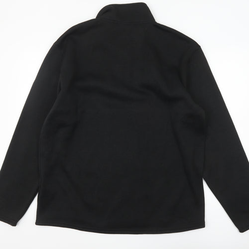 Atlas For Men Black L Fleece 1/4 Zip Outdoor Sweatshirt