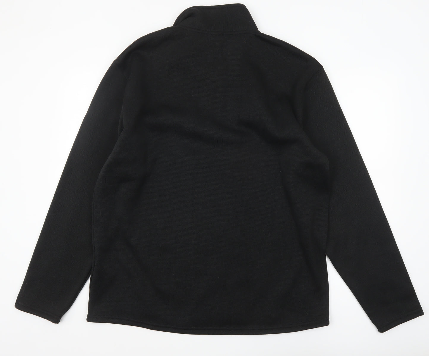 Atlas For Men Black L Fleece 1/4 Zip Outdoor Sweatshirt