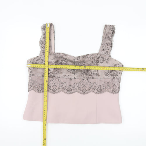 Presen De Luxe Women's Beige Lace Camisole Formal Top UK 18