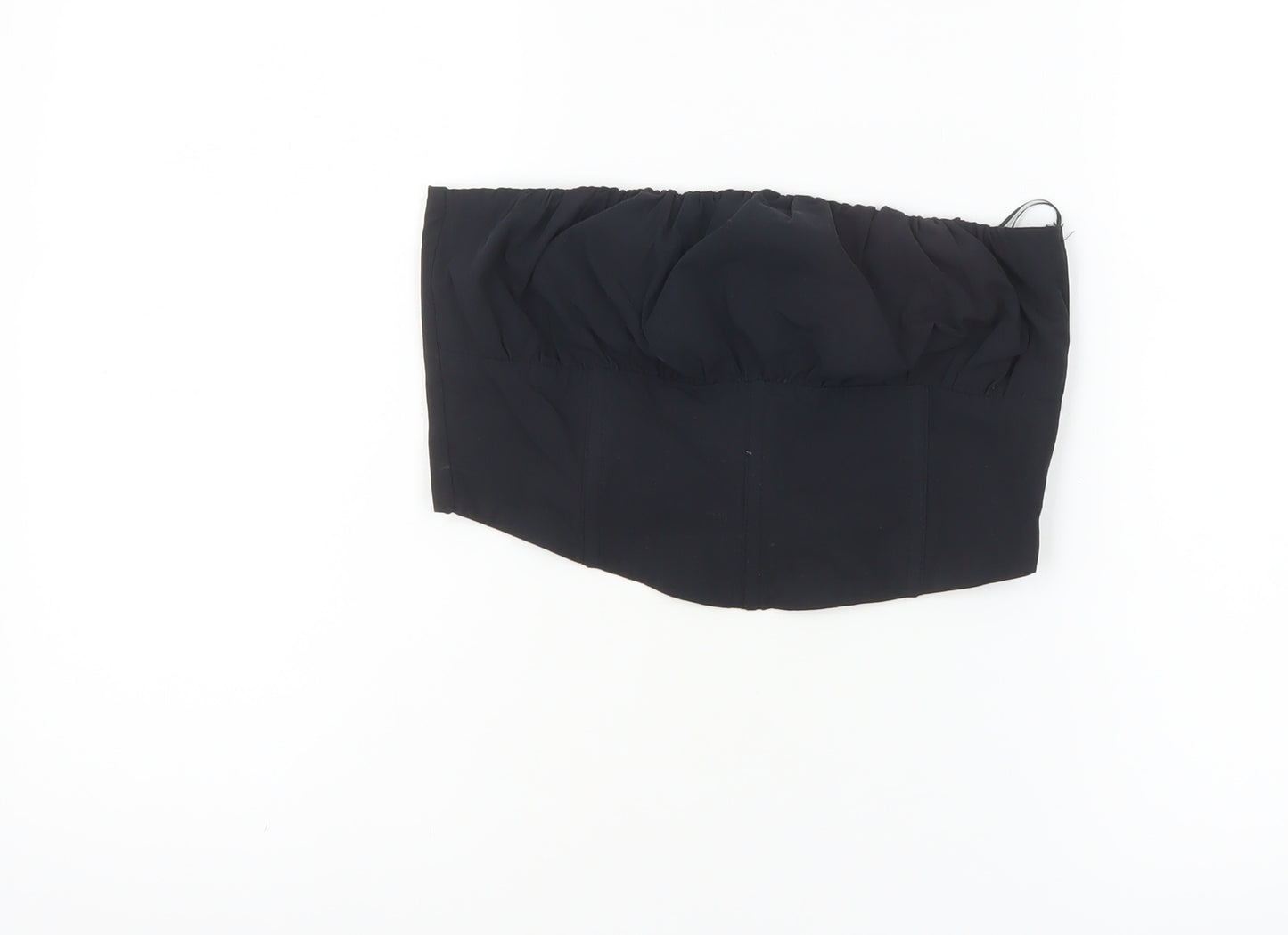 Bershka Women's Black 100% Cotton Strapless Camisole Top Size 12