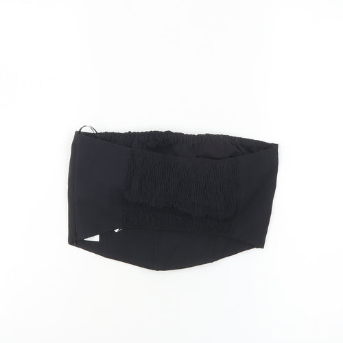 Bershka Women's Black 100% Cotton Strapless Camisole Top Size 12