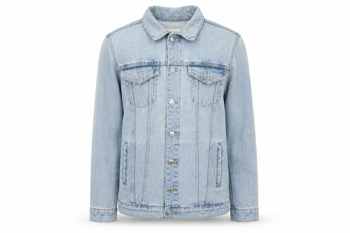 Mango Women Blue Denim Basic Jacket XS Button Front Classic Style