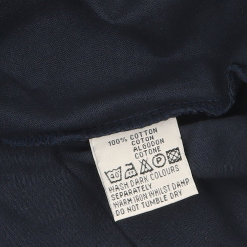 Pyramid Mens Blue Long Sleeve 2006 Graphic Cotton Top L