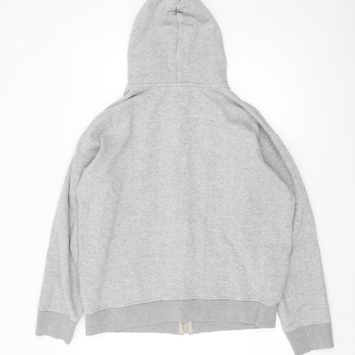 Head Porter Plus Mens Grey Full Zip Hoodie L Fleece Cotton Blend