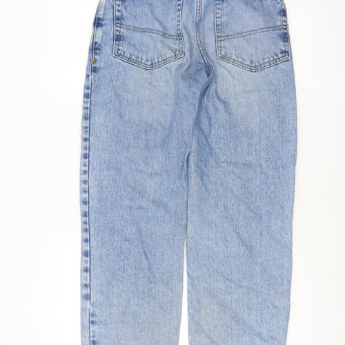Collusion Womens Blue High Rise Straight Jeans Size 6 Regular Fit