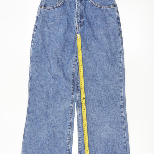 The Ragged Priest Women’s Blue Wide-Leg High-Rise Jeans Size 28