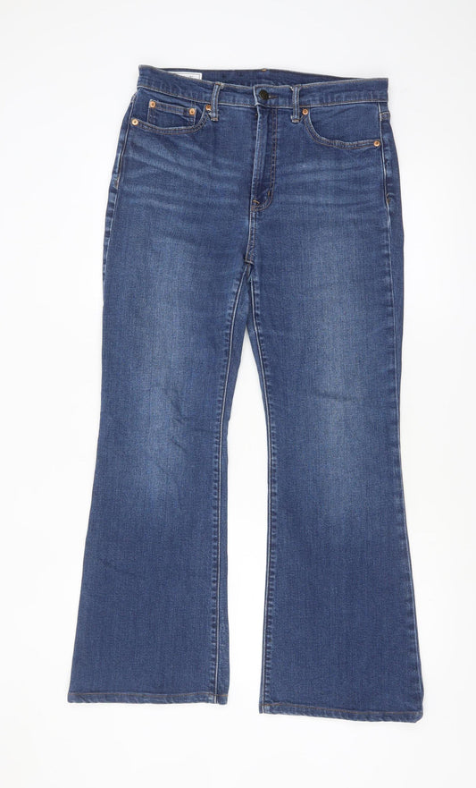 GAP Womens Blue Flare High Rise Jeans Size 10 Regular Denim