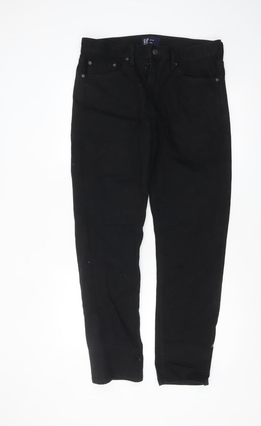 GAP Mens Black Slim Fit Denim Jeans 33x32 Classic Style