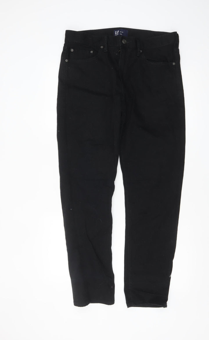 GAP Mens Black Slim Fit Denim Jeans 33x32 Classic Style