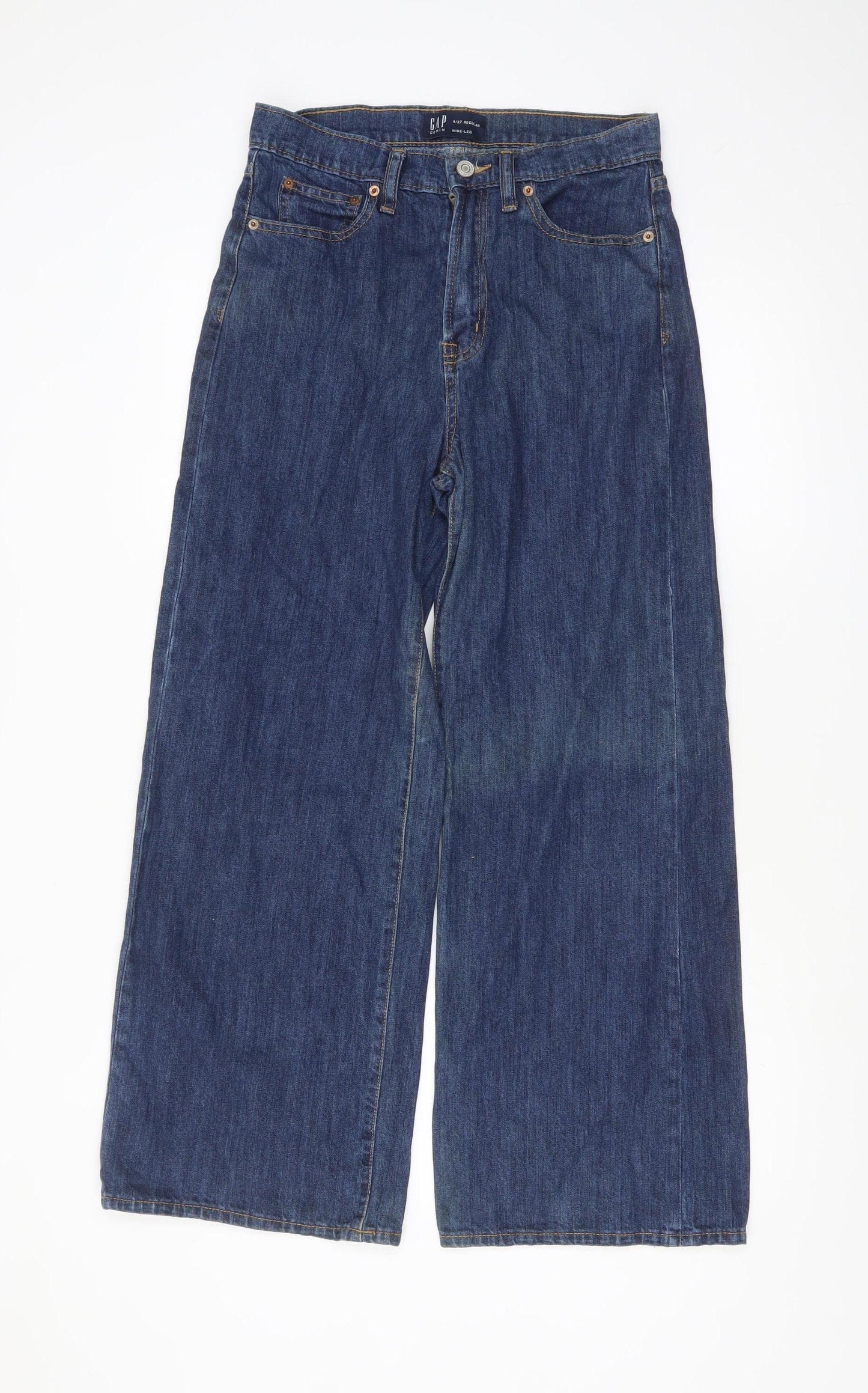 GAP Women’s Blue Wide-Leg Regular Fit Jeans Size 4