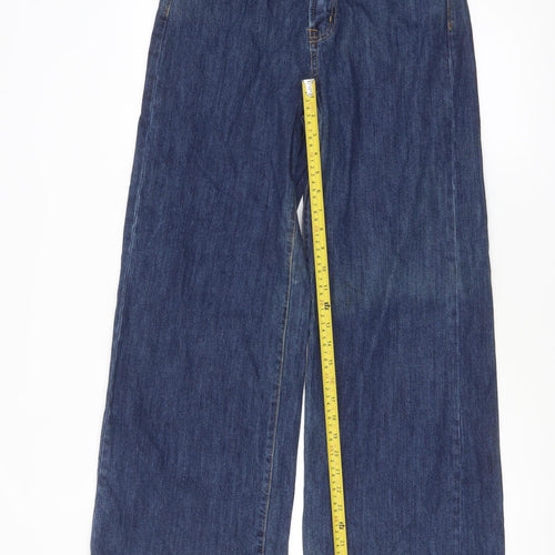 GAP Women’s Blue Wide-Leg Regular Fit Jeans Size 4