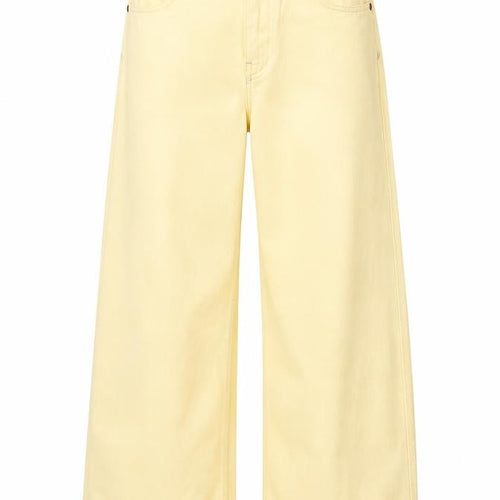 Topshop Moto Women's Yellow Wide-Leg Jeans W26 L32 100% Cotton