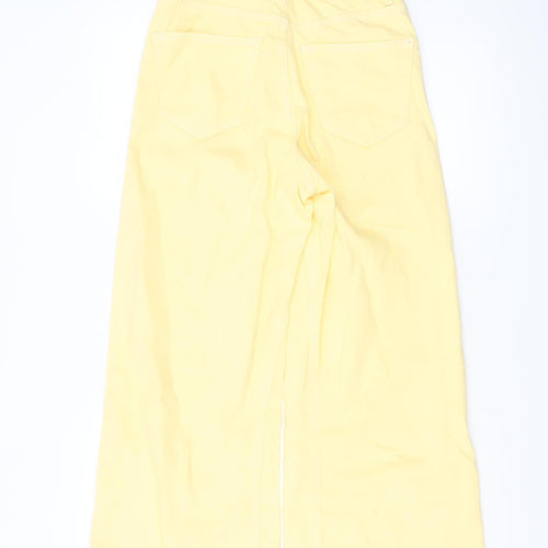 Topshop Moto Women's Yellow Wide-Leg Jeans W26 L32 100% Cotton