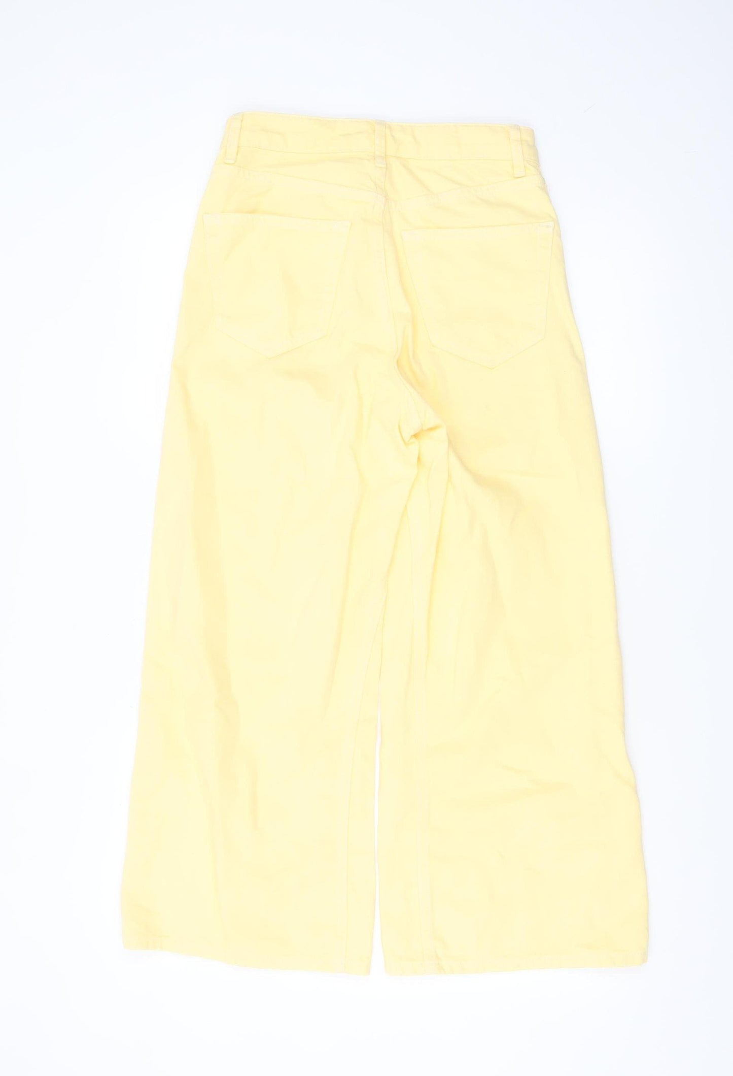 Topshop Moto Women's Yellow Wide-Leg Jeans W26 L32 100% Cotton