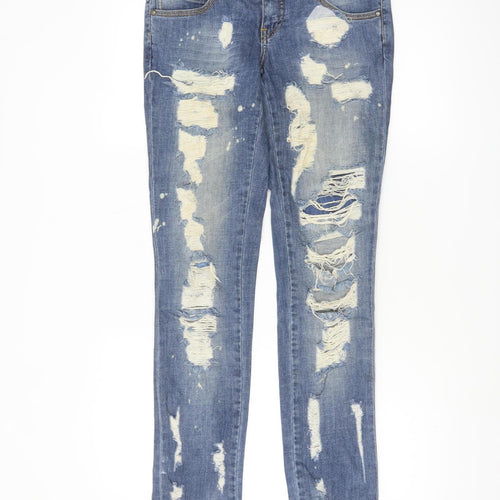 Vero Moda Women’s Blue Distressed Skinny Jeans W28 L34