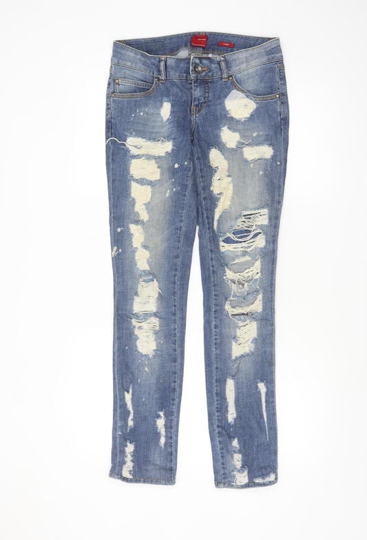 Vero Moda Women’s Blue Distressed Skinny Jeans W28 L34
