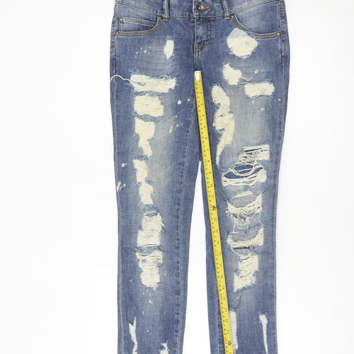 Vero Moda Women’s Blue Distressed Skinny Jeans W28 L34