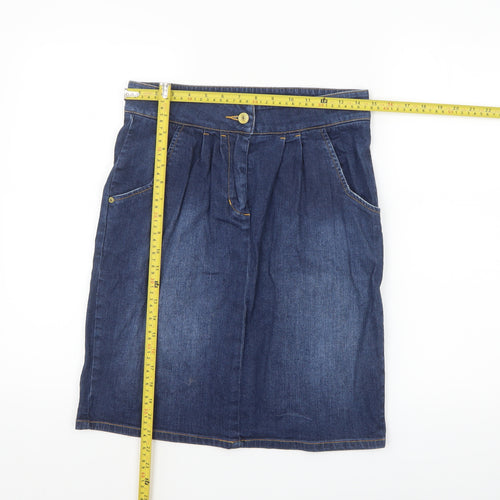 Joules Women's Blue Denim Knee Length Skirt Size 8