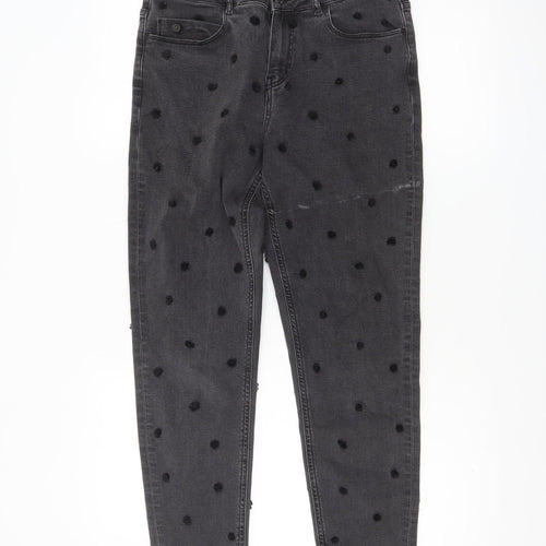 Maison Scotch Women's Grey Polka Dot Skinny Jeans Size 26