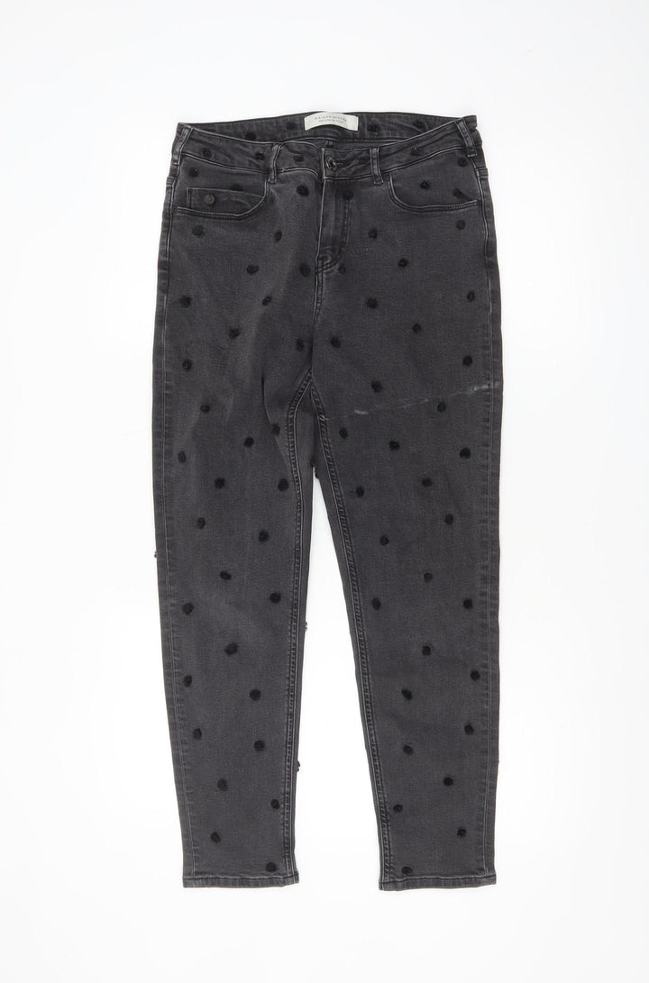 Maison Scotch Women's Grey Polka Dot Skinny Jeans Size 26